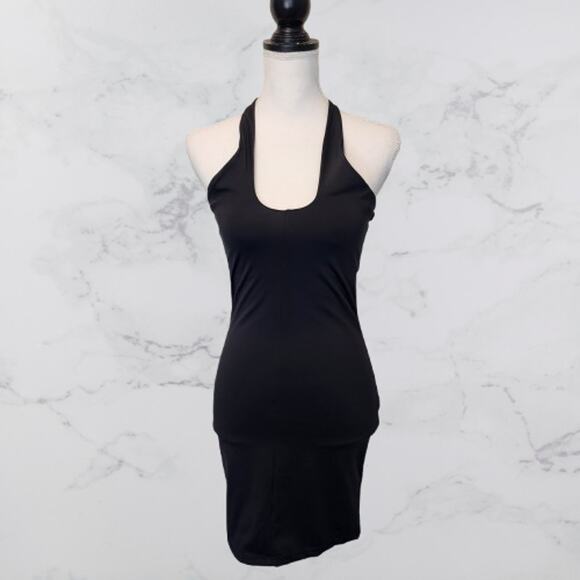 **3 for $11.00***Cotton On Black Halter Bodycon Dress Small - Picture 1 of 7